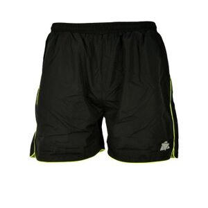Shorts i lättviktsmaterial svart/lime (Storlek: L)