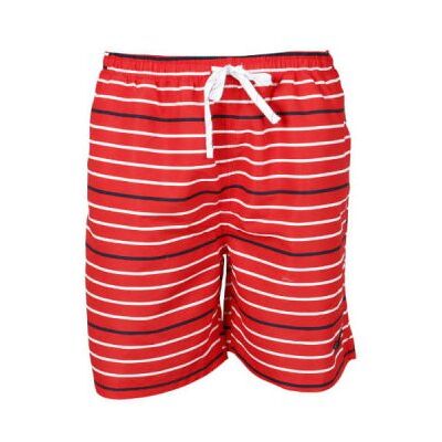 Badshorts till mindre barn röd med ränder (Storlek: 98/104 cl) Badshorts till mindre barn röd med ränder (Storlek: 98/104 cl)