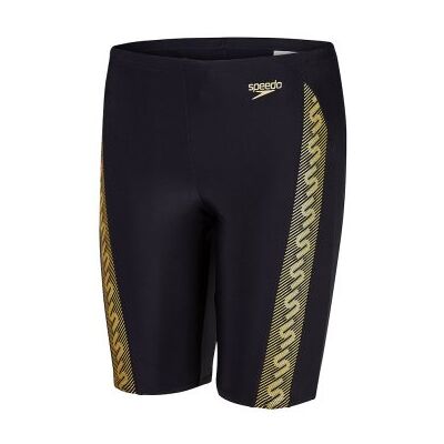 Badbyxor barn Monogram Jammer svart/guld - Speedo (Storlek: 104 cl) Badbyxor barn Monogram Jammer svart/guld - Speedo (Storlek: 104 cl)