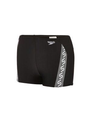 Badbyxa herr Monogram Aquashort svart/vit från speedo (Välj: 28" = XS)