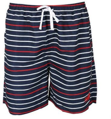 Badshorts stora storlekar navy med ränder (Storlek: 5XL) Badshorts stora storlekar navy med ränder (Storlek: 5XL)