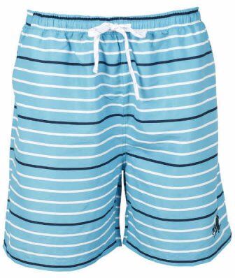 Badshorts stora storlekar turkos med ränder (Storlek: 6XL) Badshorts stora storlekar turkos med ränder (Storlek: 6XL)