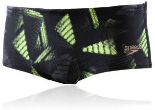 Badbyxor herr Allover Trunks 14cm svart/grön - Speedo (Storlek: 38") Badbyxor herr Allover Trunks 14cm svart/grön - Speedo (Storlek: 38")