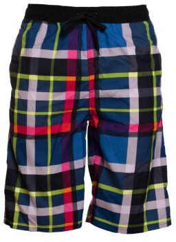Badshorts herr rutmönster i färg med bakficka (Storlek: XXL) Badshorts herr rutmönster i färg med bakficka (Storlek: XXL)