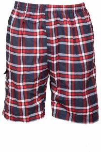 Badshorts herr blå/vit/röd med rutmönster (Storlek: XXL) Badshorts herr blå/vit/röd med rutmönster (Storlek: XXL)