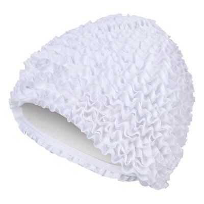 Badmössa Frill swim cap vit - Fashy Badmössa Frill swim cap vit - Fashy