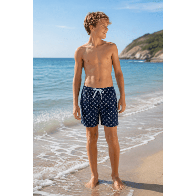 Badshorts barn marin med vit ankare (Storlek: 146/152 cl) Badshorts barn marin med vit ankare (Storlek: 146/152 cl)