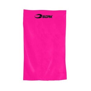 Microfiber handduk rosa med svart soak logga