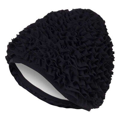 Badmössa Frill swim cap svart - Fashy Badmössa Frill swim cap svart - Fashy