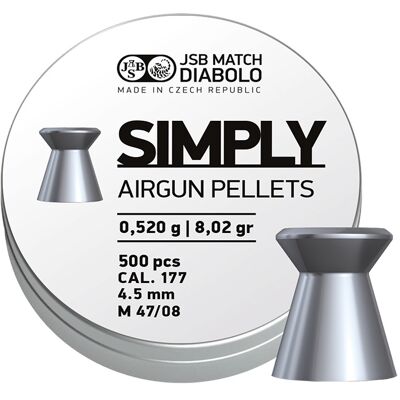 JSB Simply 4,50mm 0,520g - 500st JSB Simply 4,50mm 0,520g - 500st