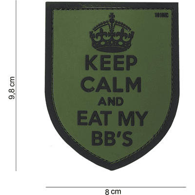 101 INC PVC Patch - Keep Calm (Färg: Grön) 101 INC PVC Patch - Keep Calm (Färg: Grön)
