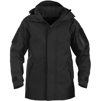 Mil-Tec Allvädersjacka med Fleecefoder (Färg: Svart, Storlek: 2XL) Mil-Tec Allvädersjacka med Fleecefoder (Färg: Svart, Storlek: 2XL)