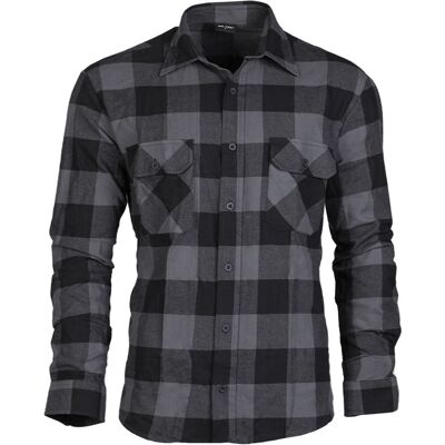 Mil-Tec Flanellskjorta Lätt - Svart/Grå (Storlek: 3XL) Mil-Tec Flanellskjorta Lätt - Svart/Grå (Storlek: 3XL)