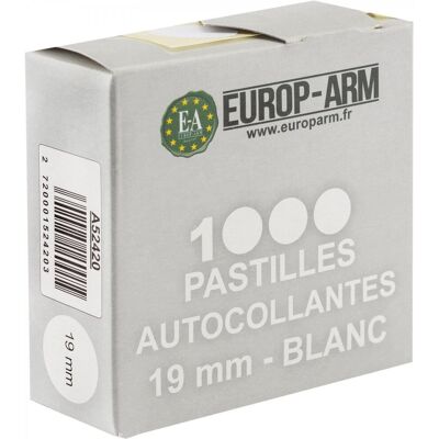 Annan Tillverkare E-A Självhäftande Klisterlapp/Täcklapp 1000st (Färg: Vit, Storlek: 19mm) Annan Tillverkare E-A Självhäftande Klisterlapp/Täcklapp 1000st (Färg: Vit, Storlek: 19mm)