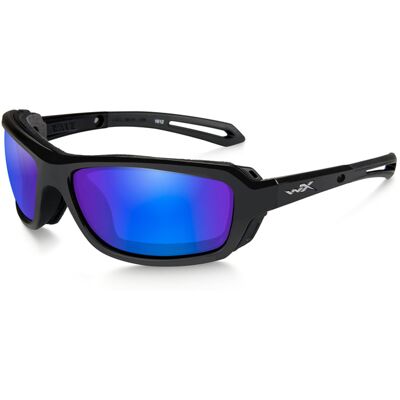 Wiley X WileyX WAVE Polarized Blue Mirror Gloss Black Frame Wiley X WileyX WAVE Polarized Blue Mirror Gloss Black Frame