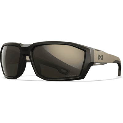 Wiley X WileyX Alpine CAPTIVATE Polarized Tungsten Mirror Matte Black/Tan Frame Wiley X WileyX Alpine CAPTIVATE Polarized Tungsten Mirror Matte Black/Tan Frame