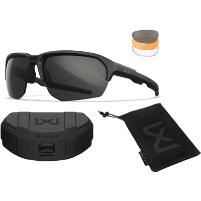 Wiley X WileyX JAKL Grey/Clear/Light Rust Lenses / Matte Black Frame Wiley X WileyX JAKL Grey/Clear/Light Rust Lenses / Matte Black Frame