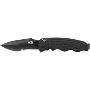 SOG Zoom Mini Partially Serrated - Black Tini