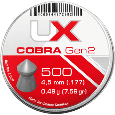 Umarex UX Cobra Gen2 4,5mm 0,49g 500st Umarex UX Cobra Gen2 4,5mm 0,49g 500st