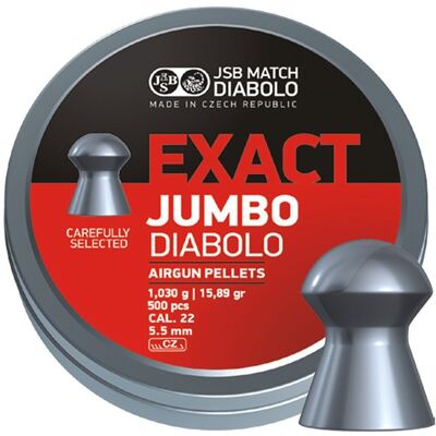 JSB Match Diabolo JSB Exact Jumbo 5,52mm 1,030g - 250st JSB Match Diabolo JSB Exact Jumbo 5,52mm 1,030g - 250st