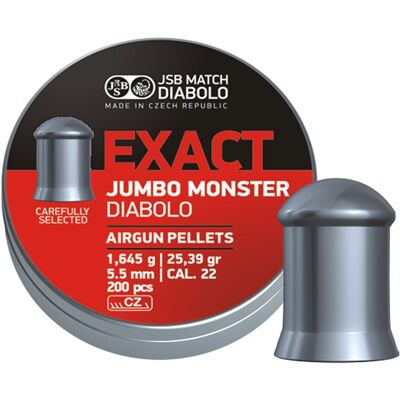 JSB Match Diabolo JSB Exact Jumbo Monster 5,52mm 1,645g - 200st JSB Match Diabolo JSB Exact Jumbo Monster 5,52mm 1,645g - 200st