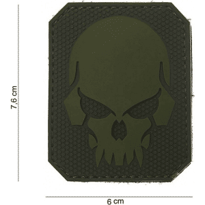 101 INC PVC Patch - Pirate Skull (Färg: Grön)