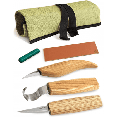 BeaverCraft Tools BeaverCraft S17 Täljkit med Skedkniv och Knivrulle BeaverCraft Tools BeaverCraft S17 Täljkit med Skedkniv och Knivrulle