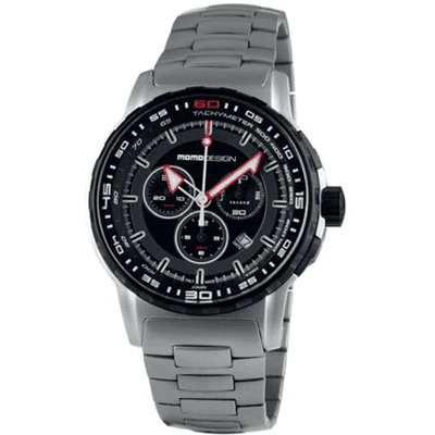 MomoDesign Pilot Pro Chrono Svart/Röd 46mm Stål MomoDesign Pilot Pro Chrono Svart/Röd 46mm Stål