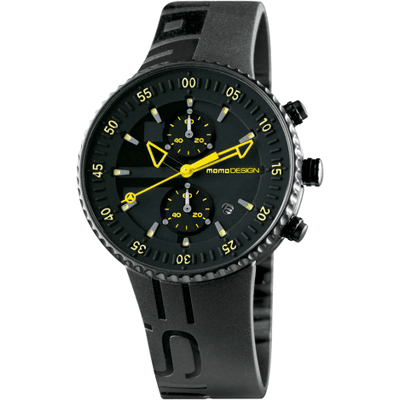 MomoDesign Jet Chrono Svart/Gul 43mm MomoDesign Jet Chrono Svart/Gul 43mm