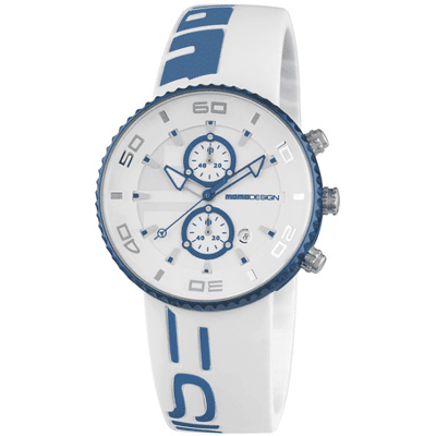 MomoDesign Jet Aluminium Chrono Vit/Blå 43mm MomoDesign Jet Aluminium Chrono Vit/Blå 43mm