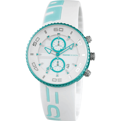 MomoDesign Jet Aluminium Chrono Vit/Ljusblå 43mm MomoDesign Jet Aluminium Chrono Vit/Ljusblå 43mm