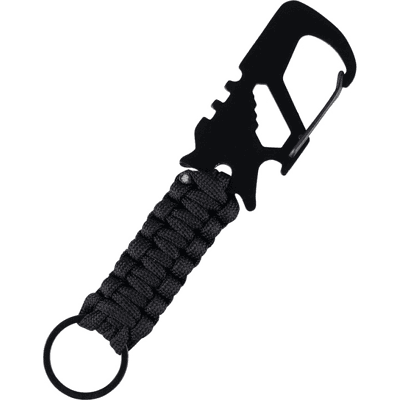 101 INC Multifunktions Karbinhake med Paracord (Färg: Svart) 101 INC Multifunktions Karbinhake med Paracord (Färg: Svart)