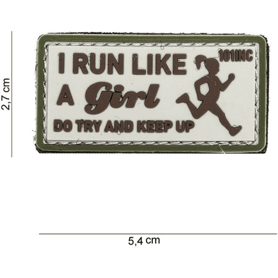 101 INC PVC Patch - I Run Like (Färg: Sand) 101 INC PVC Patch - I Run Like (Färg: Sand)