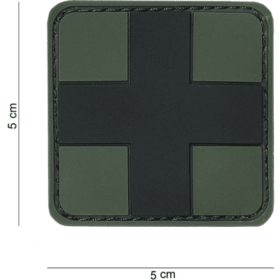 101 INC PVC Patch - Sjukvårdskors (Färg: Svart) 101 INC PVC Patch - Sjukvårdskors (Färg: Svart)