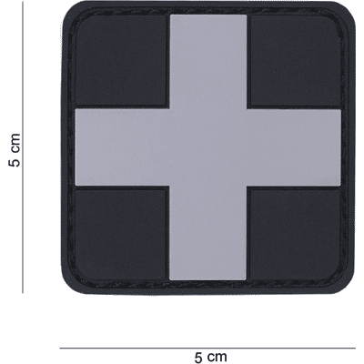 101 INC PVC Patch - Sjukvårdskors (Färg: Grå) 101 INC PVC Patch - Sjukvårdskors (Färg: Grå)