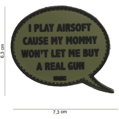 101 INC PVC Patch - I Play Airsoft (Färg: Grön) 101 INC PVC Patch - I Play Airsoft (Färg: Grön)