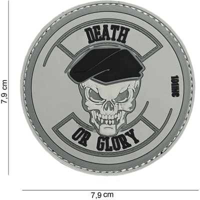 101 INC PVC Patch - Death or Glory (Färg: Grå) 101 INC PVC Patch - Death or Glory (Färg: Grå)