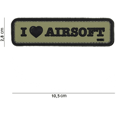 101 INC PVC Patch - I Love Airsoft (Färg: Grön) 101 INC PVC Patch - I Love Airsoft (Färg: Grön)