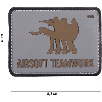 101 INC PVC Patch - Airsoft Teamwork (Färg: Grå) 101 INC PVC Patch - Airsoft Teamwork (Färg: Grå)