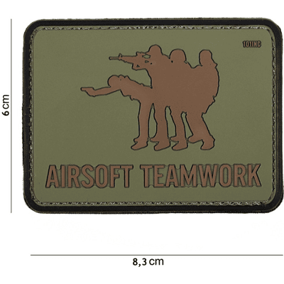 101 INC PVC Patch - Airsoft Teamwork (Färg: Grön) 101 INC PVC Patch - Airsoft Teamwork (Färg: Grön)