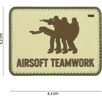 101 INC PVC Patch - Airsoft Teamwork (Färg: Sand) 101 INC PVC Patch - Airsoft Teamwork (Färg: Sand)