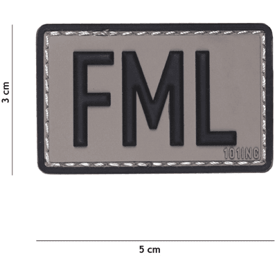 101 INC PVC Patch - FML (Färg: Grå) 101 INC PVC Patch - FML (Färg: Grå)