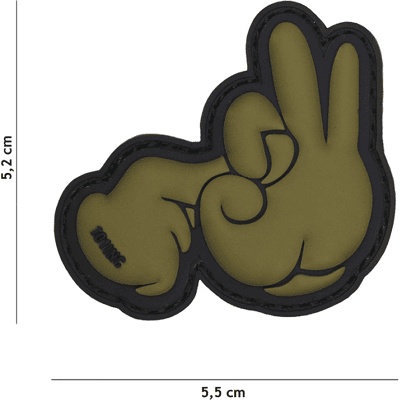 101 INC PVC Patch - Fuck Fingers (Färg: Grön) 101 INC PVC Patch - Fuck Fingers (Färg: Grön)