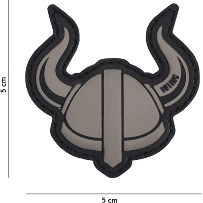 101 INC PVC Patch - Viking Helmet (Färg: Grå) 101 INC PVC Patch - Viking Helmet (Färg: Grå)