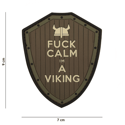 101 INC PVC Patch - Fuck Calm (Färg: Brun/Grön) 101 INC PVC Patch - Fuck Calm (Färg: Brun/Grön)