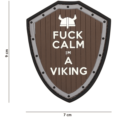 101 INC PVC Patch - Fuck Calm (Färg: Brun/Grå) 101 INC PVC Patch - Fuck Calm (Färg: Brun/Grå)