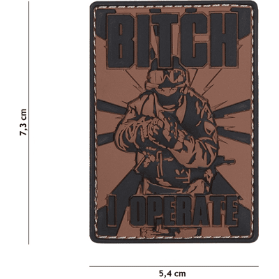 101 INC PVC Patch - Bitch (Färg: Brun) 101 INC PVC Patch - Bitch (Färg: Brun)