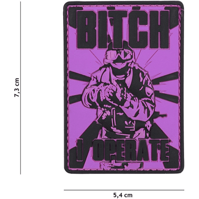 101 INC PVC Patch - Bitch (Färg: Rosa) 101 INC PVC Patch - Bitch (Färg: Rosa)