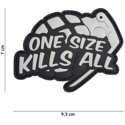 101 INC PVC Patch - One Size Kills All (Färg: Grå) 101 INC PVC Patch - One Size Kills All (Färg: Grå)