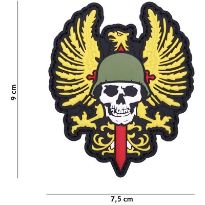 101 INC PVC Patch - Spanish Skull (Färg: Gul) 101 INC PVC Patch - Spanish Skull (Färg: Gul)